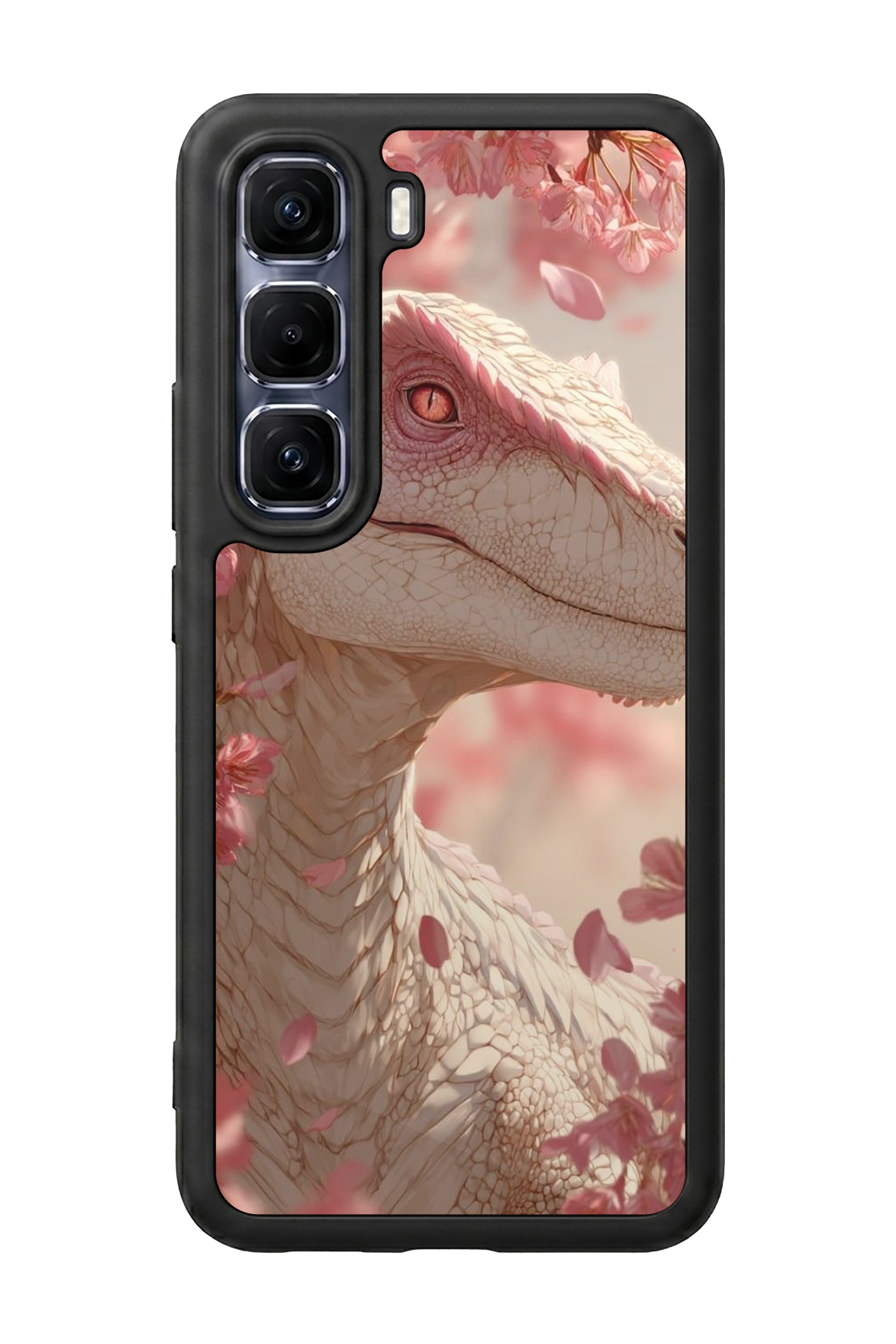 Infinix Hot 60 Pro Plus Uyumlu Dinazor Tasarımlı Glossy Premium Kılıf