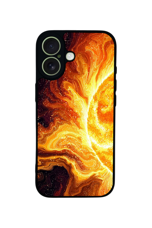 iPhone 17 Uyumlu Güneş Tasarımlı Glossy Premium Kılıf