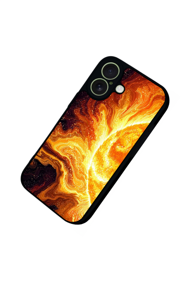 iPhone 17 Uyumlu Güneş Tasarımlı Glossy Premium Kılıf