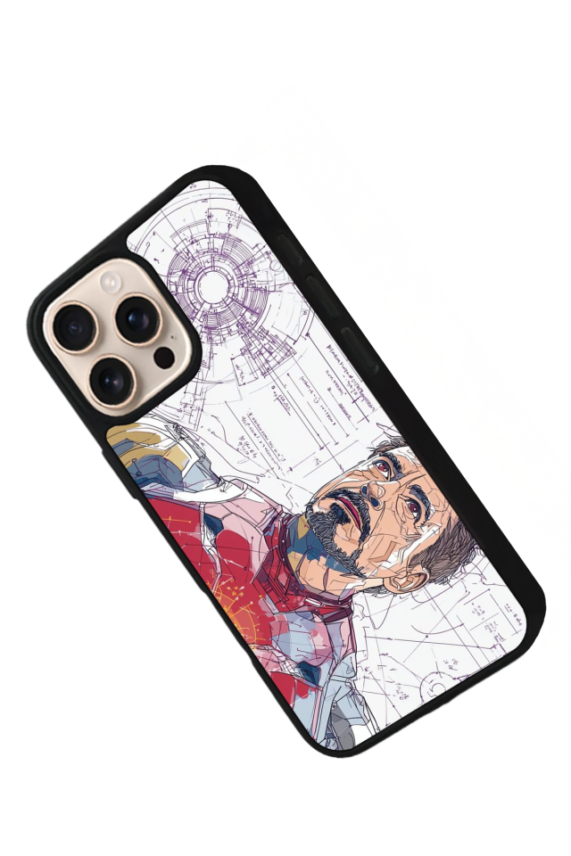 iPhone 15 Pro Max Uyumlu Iron Man ( Demir Adam ) Tasarımlı Glossy Premium Kılıf