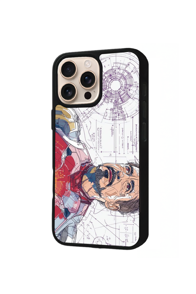 iPhone 15 Pro Max Uyumlu Iron Man ( Demir Adam ) Tasarımlı Glossy Premium Kılıf