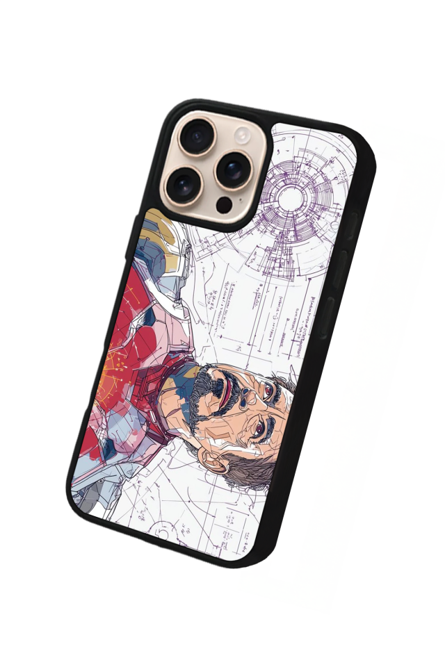 iPhone 15 Pro Max Uyumlu Iron Man ( Demir Adam ) Tasarımlı Glossy Premium Kılıf