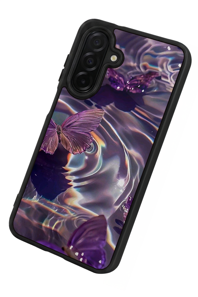 Samsung Galaxy A56 Uyumlu Kelebek Tasarımlı Glossy Premium Kılıf