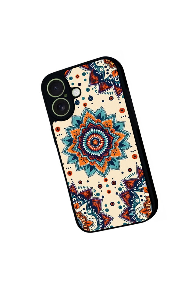 iPhone 17 Uyumlu Mandaal Tasarımlı Glossy Premium Kılıf