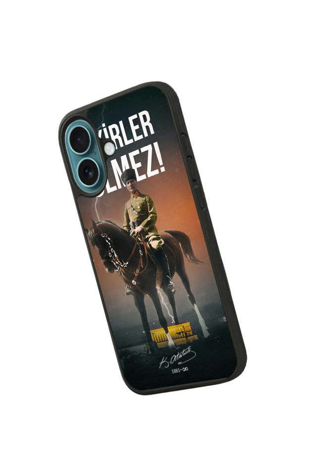 iPhone 16 Uyumlu Mustafa Kemal Ataturk Tasarımlı Glossy Premium Kılıf