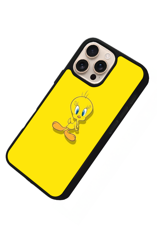 iPhone 14 Pro Uyumlu Tweety Tasarımlı Glossy Premium Kılıf
