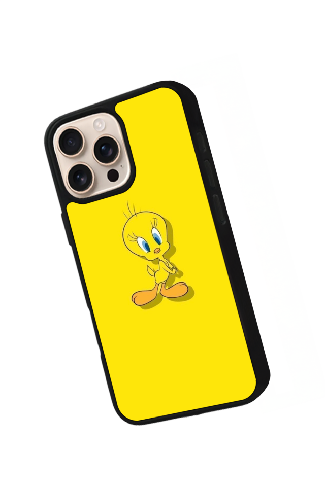 iPhone 14 Pro Uyumlu Tweety Tasarımlı Glossy Premium Kılıf