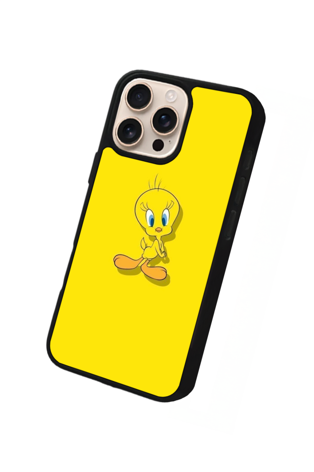 iPhone 14 Pro Uyumlu Tweety Tasarımlı Glossy Premium Kılıf
