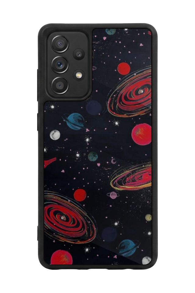 Samsung Galaxy A72 Uyumlu Uzay Tasarımlı Glossy Premium Kılıf