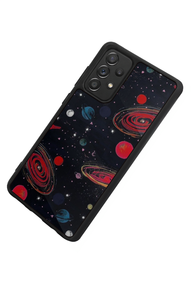 Samsung Galaxy A72 Uyumlu Uzay Tasarımlı Glossy Premium Kılıf