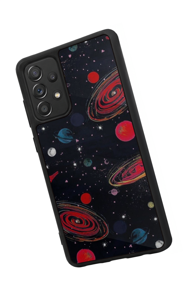 Samsung Galaxy A72 Uyumlu Uzay Tasarımlı Glossy Premium Kılıf