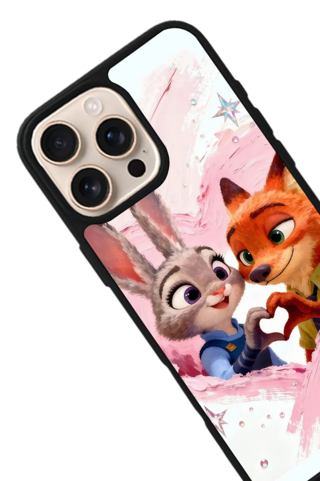 iPhone 16 Pro Uyumlu Zootropolis Tasarımlı Glossy Premium Kılıf
