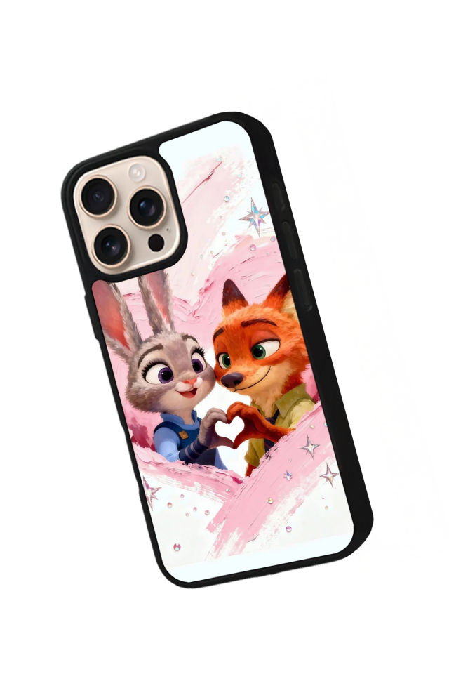 iPhone 16 Pro Uyumlu Zootropolis Tasarımlı Glossy Premium Kılıf