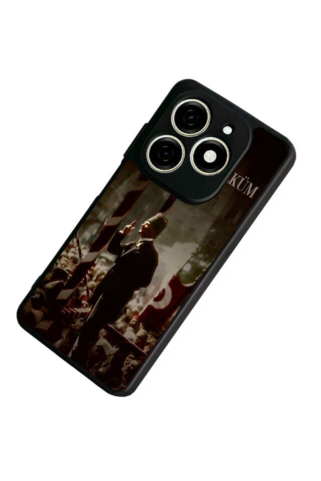 Infınıx Smart 8 Pro Uyumlu Mustafa Kemal Ataturk Tasarımlı Glossy Premium Kılıf
