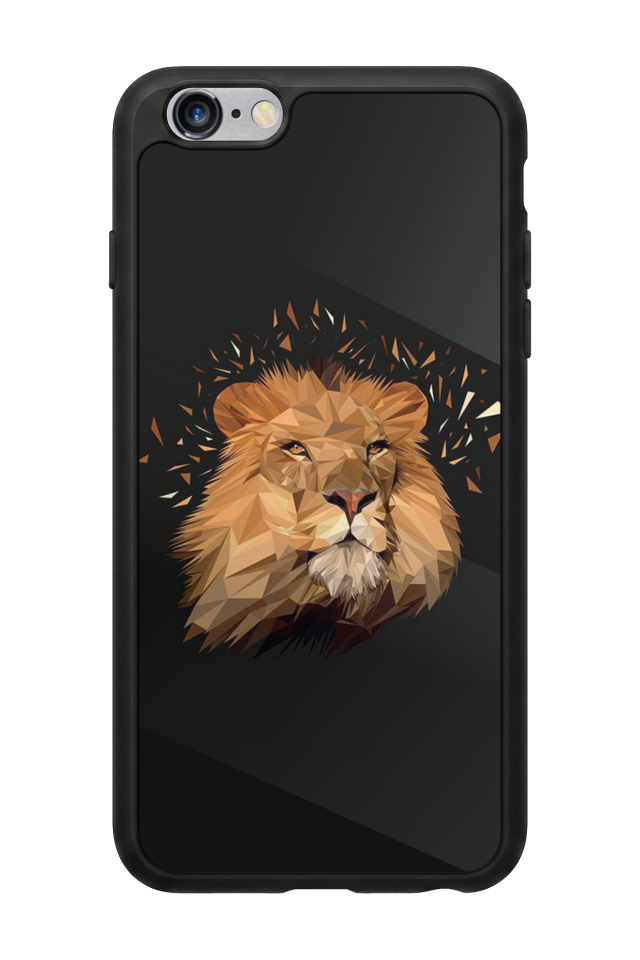 iPhone 6 Plus Uyumlu Aslan Tasarımlı Glossy Premium Kılıf