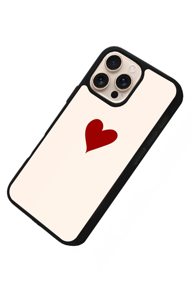 iPhone 15 Pro Uyumlu Kalp Love Tasarımlı Glossy Premium Kılıf