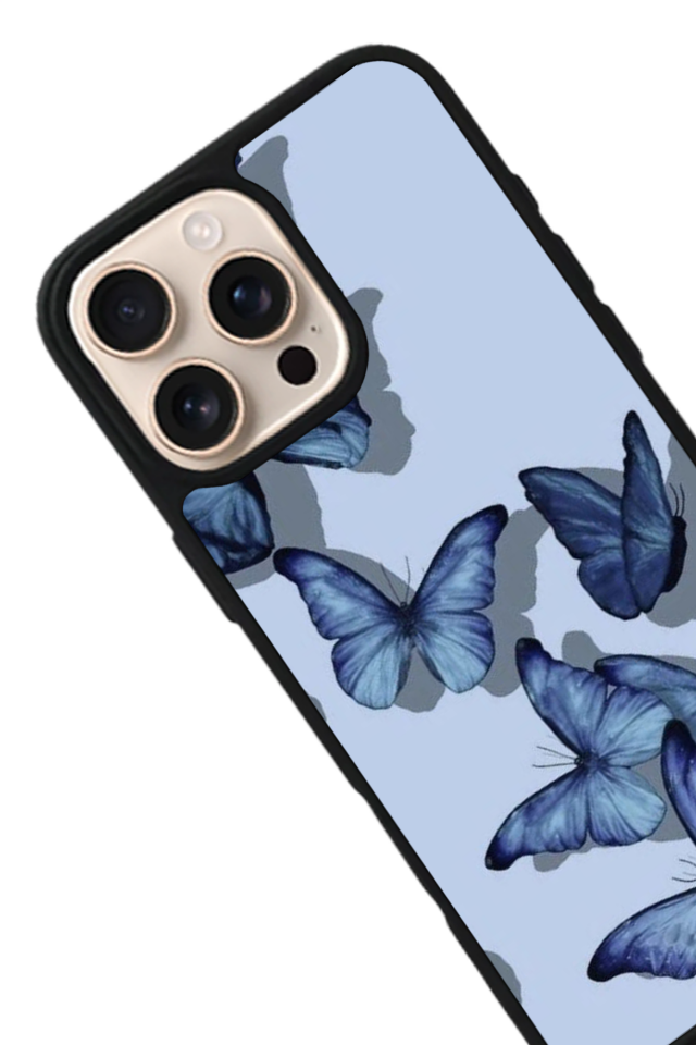 iPhone 16 Pro Max Uyumlu Kelebek Tasarımlı Glossy Premium Kılıf