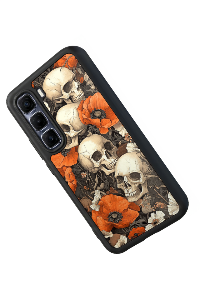 Infinix Hot 60 Pro Plus Uyumlu KuruKafa Tasarımlı Glossy Premium Kılıf