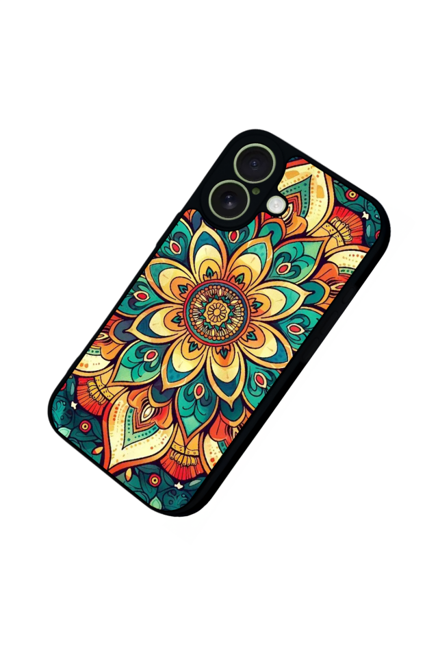iPhone 17 Uyumlu Mandala Tasarımlı Glossy Premium Kılıf