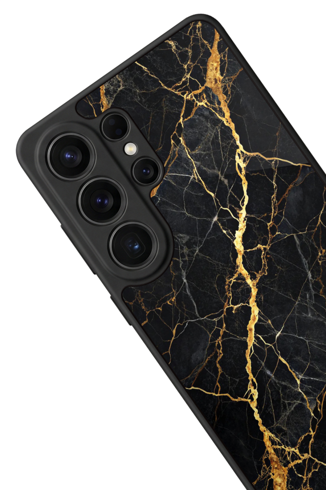 Samsung Galaxy S26 Ultra Uyumlu Mermer Marble Tasarımlı Glossy Premium Kılıf