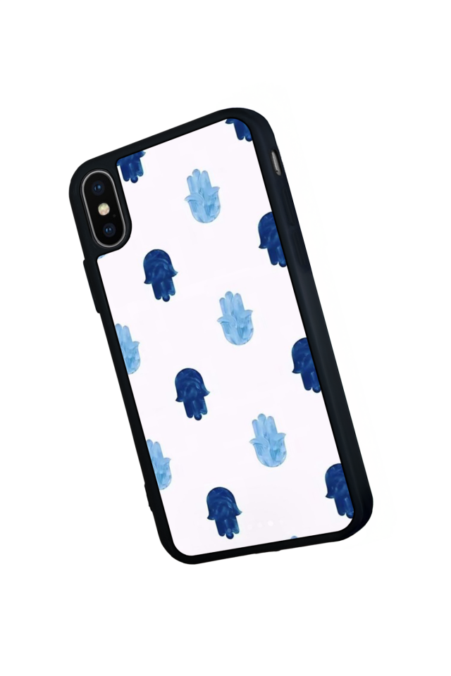 iPhone X/ XS Uyumlu Nazar Tasarımlı Glossy Premium Kılıf