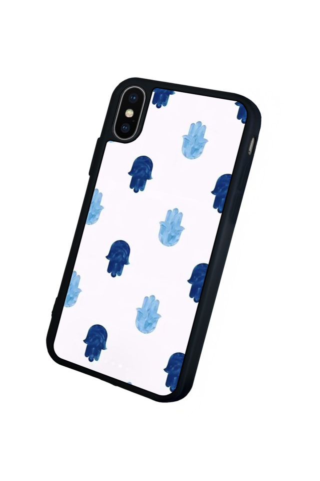 iPhone X/ XS Uyumlu Nazar Tasarımlı Glossy Premium Kılıf