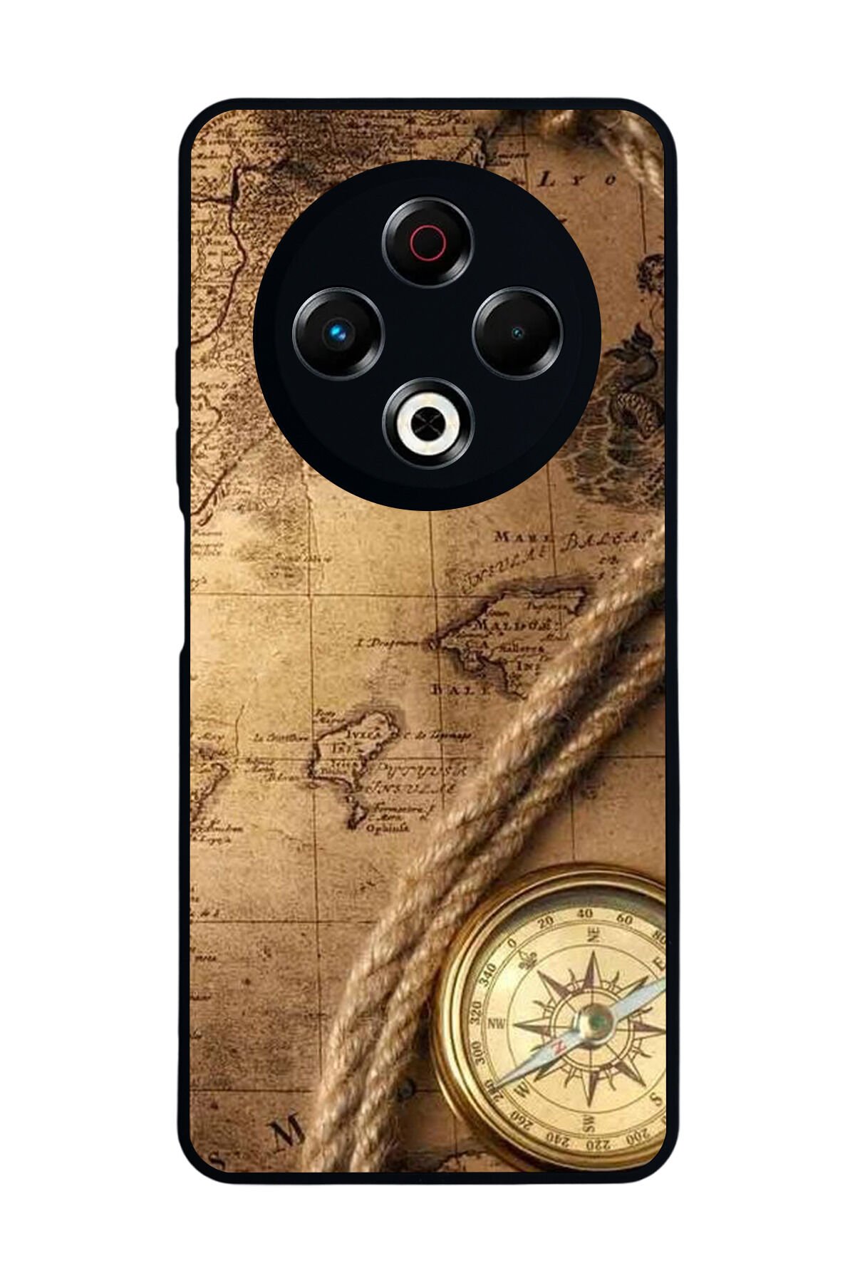 Tecno Spark 30 Uyumlu Pusula Tasarımlı Glossy Premium Kılıf
