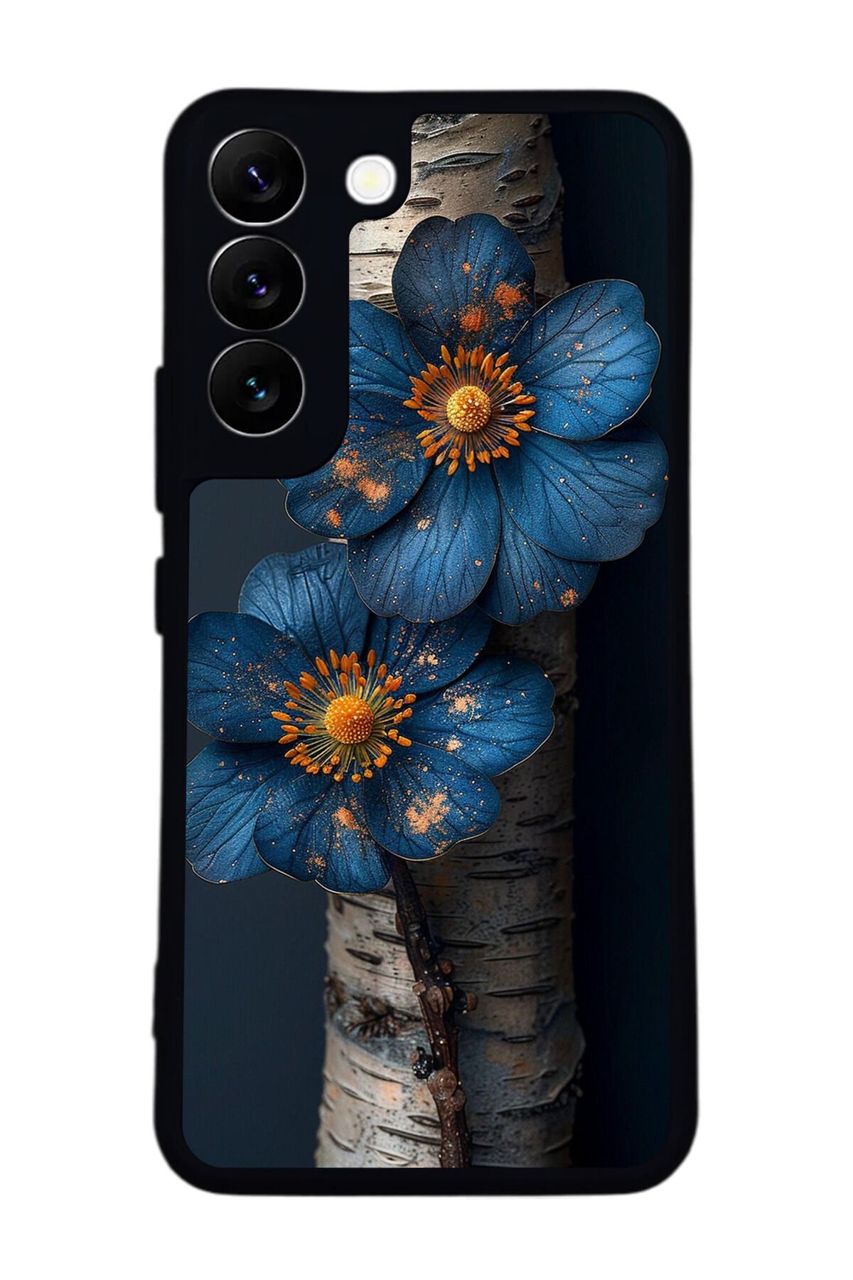 Samsung Galaxy S22 Uyumlu Cicek Tasarımlı Glossy Premium Kılıf
