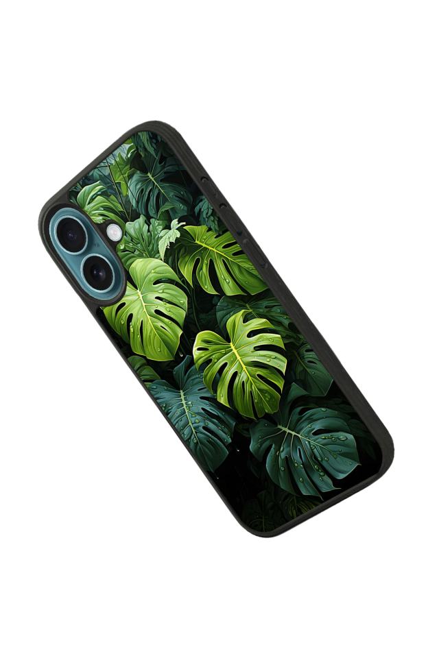 iPhone 16 Uyumlu Botanik Tasarımlı Glossy Premium Kılıf