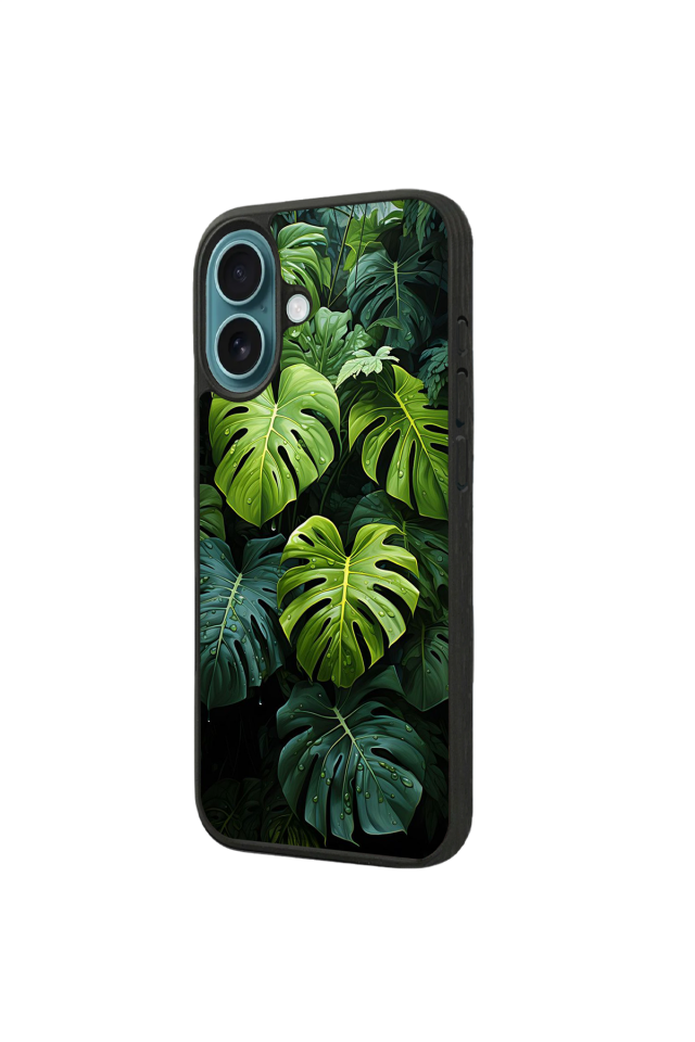 iPhone 16 Uyumlu Botanik Tasarımlı Glossy Premium Kılıf
