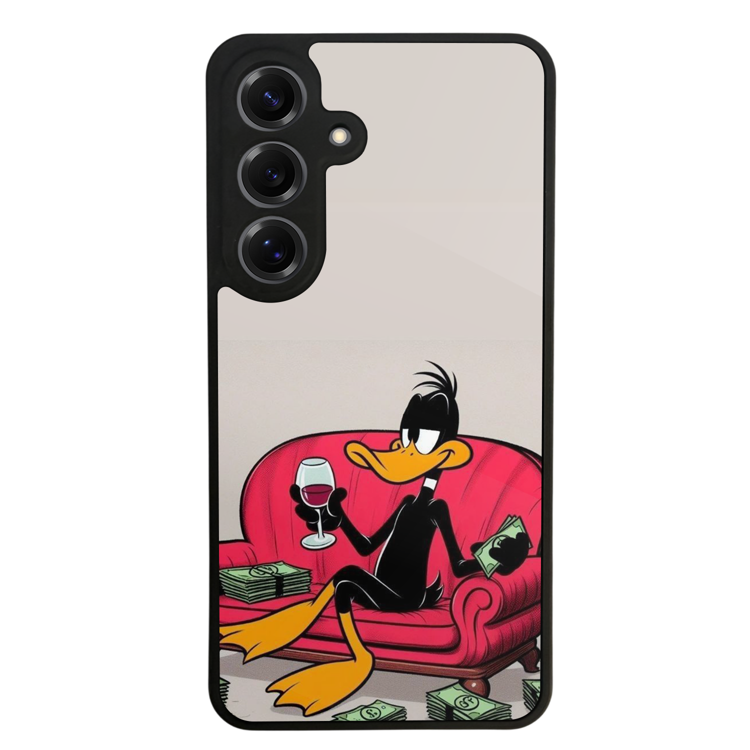 Samsung Galaxy S25 Uyumlu Daffy duck Tasarımlı Glossy Premium Kılıf