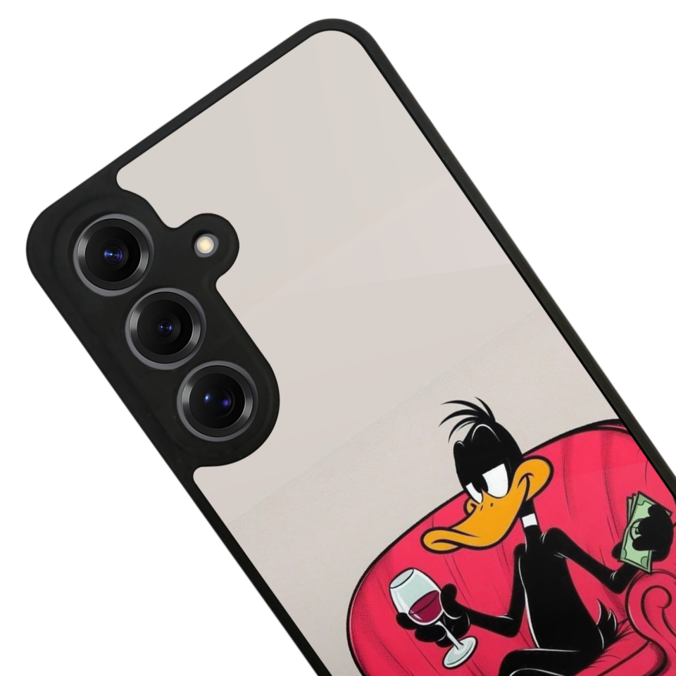 Samsung Galaxy S25 Uyumlu Daffy duck Tasarımlı Glossy Premium Kılıf