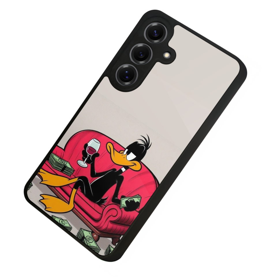 Samsung Galaxy S25 Uyumlu Daffy duck Tasarımlı Glossy Premium Kılıf