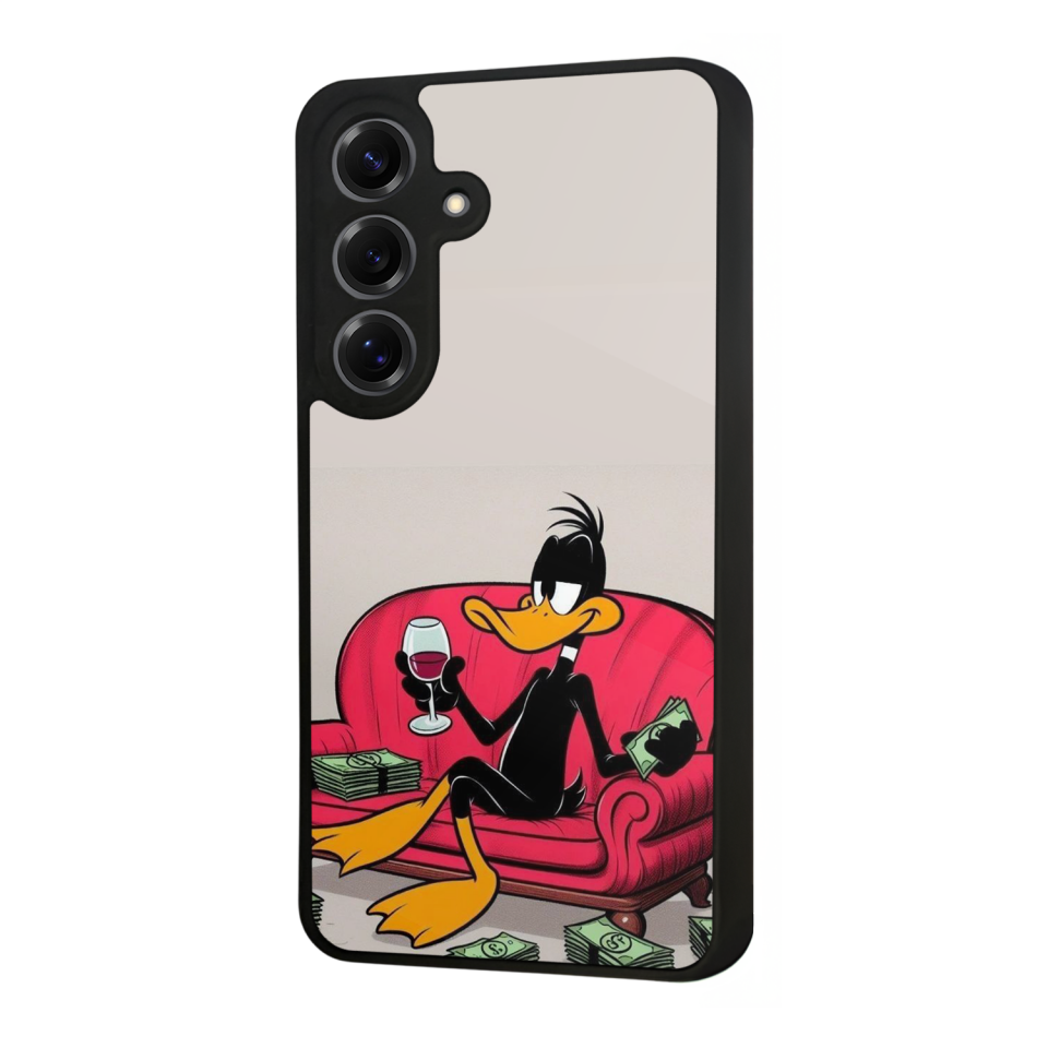Samsung Galaxy S25 Uyumlu Daffy duck Tasarımlı Glossy Premium Kılıf