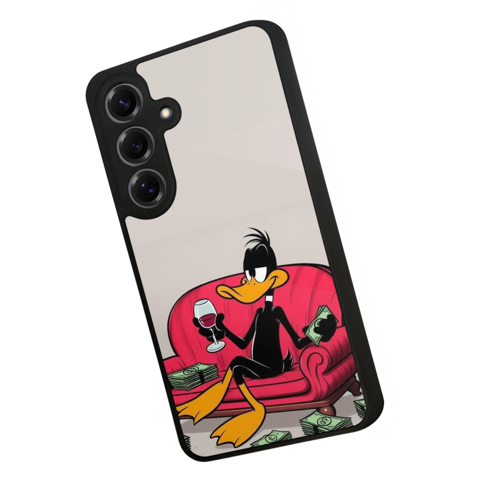Samsung Galaxy S25 Uyumlu Daffy duck Tasarımlı Glossy Premium Kılıf
