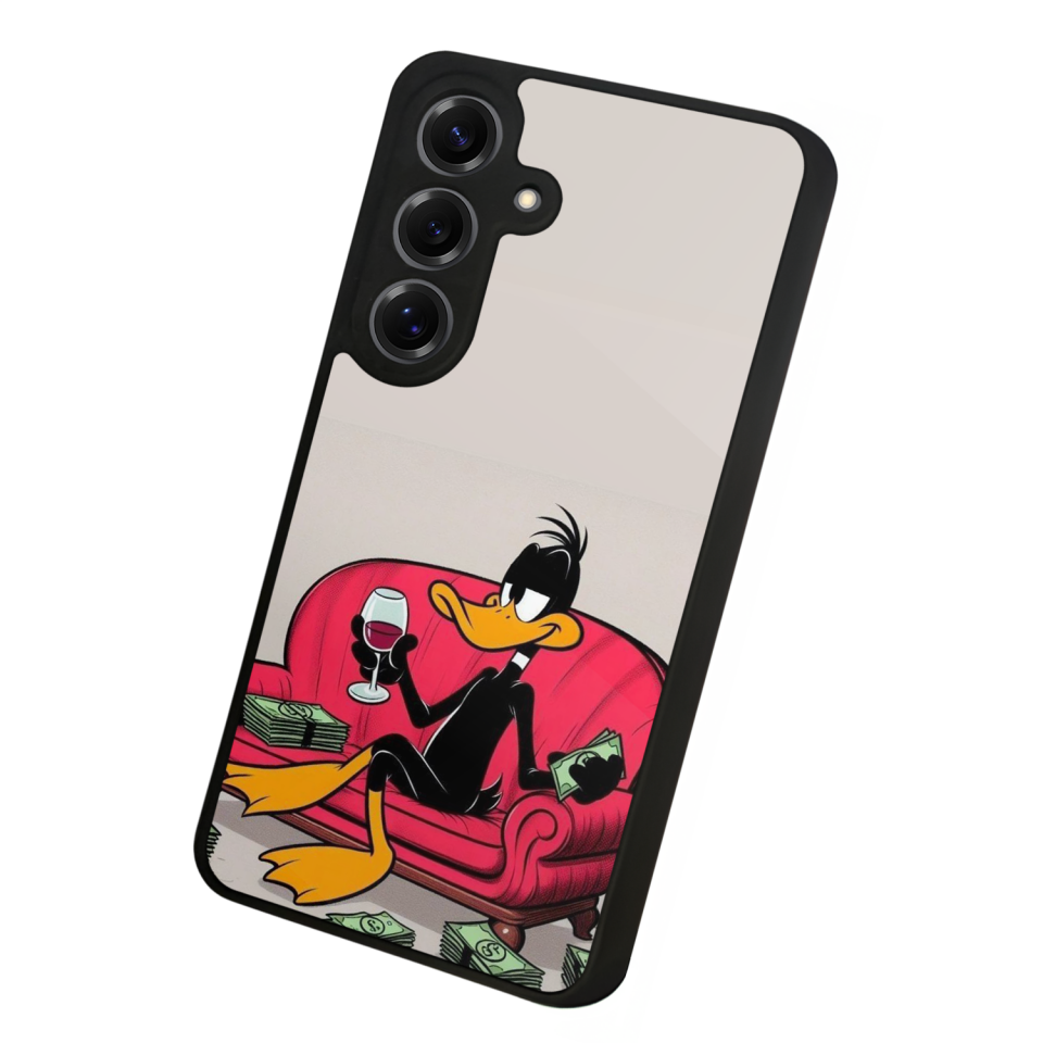 Samsung Galaxy S25 Uyumlu Daffy duck Tasarımlı Glossy Premium Kılıf