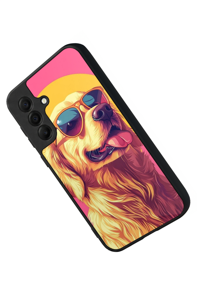 Samsung Galaxy A17 Uyumlu Golden Kopek Tasarımlı Glossy Premium Kılıf