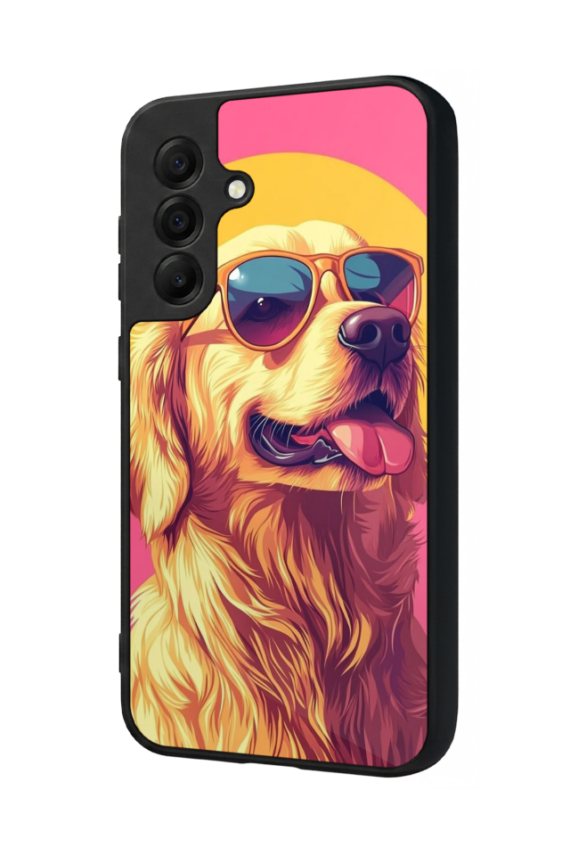 Samsung Galaxy A17 Uyumlu Golden Kopek Tasarımlı Glossy Premium Kılıf