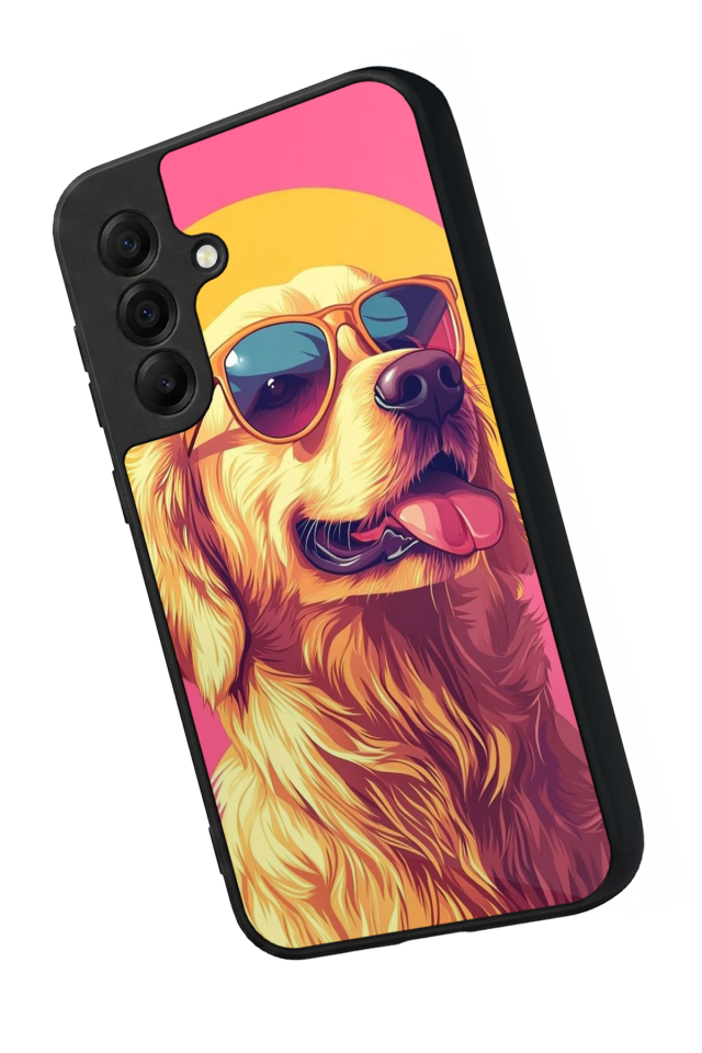 Samsung Galaxy A17 Uyumlu Golden Kopek Tasarımlı Glossy Premium Kılıf