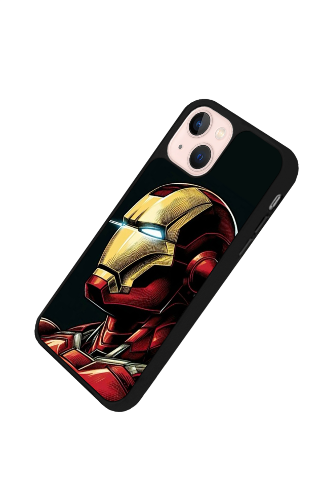 iPhone 15 Uyumlu  Iron Man ( Demir Adam ) Tasarımlı Glossy Premium Kılıf