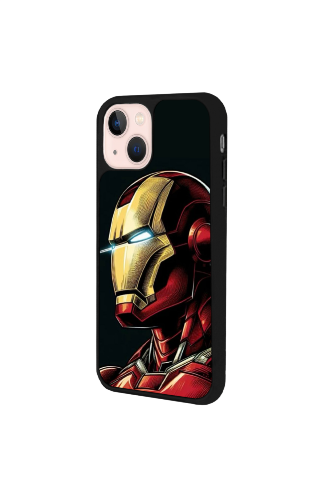 iPhone 15 Uyumlu  Iron Man ( Demir Adam ) Tasarımlı Glossy Premium Kılıf