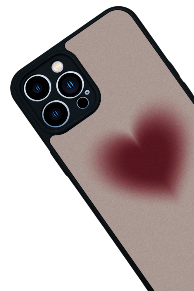 iPhone 12 Pro Max Uyumlu Kalp Love Tasarımlı Glossy Premium Kılıf