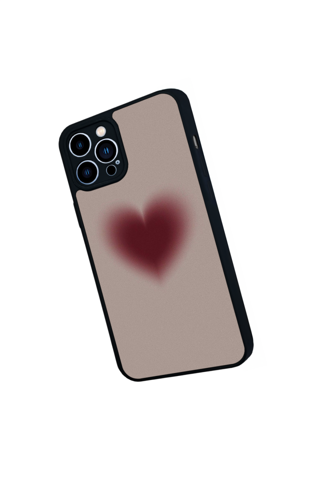iPhone 12 Pro Max Uyumlu Kalp Love Tasarımlı Glossy Premium Kılıf