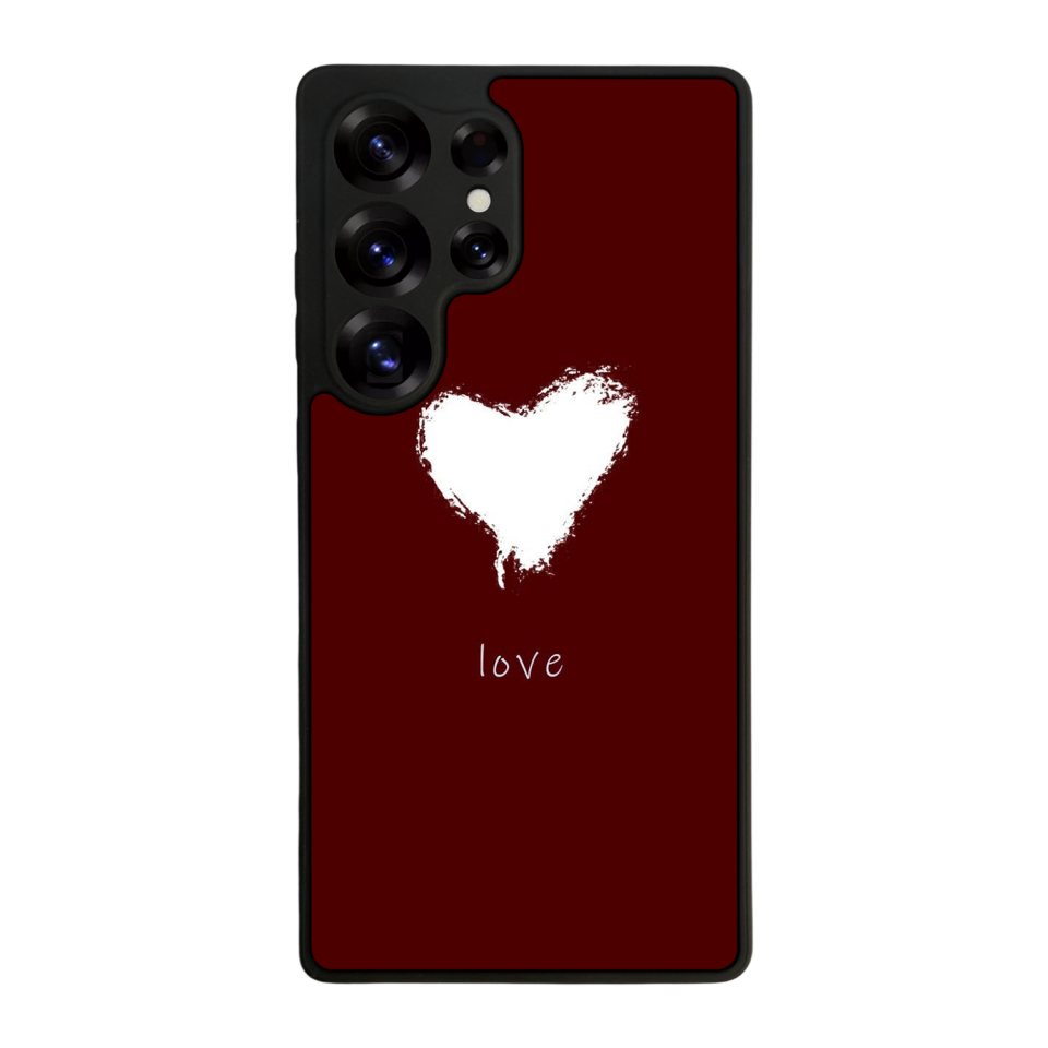 Samsung Galaxy S25 Ultra Uyumlu Kalp Love Tasarımlı Glossy Premium Kılıf