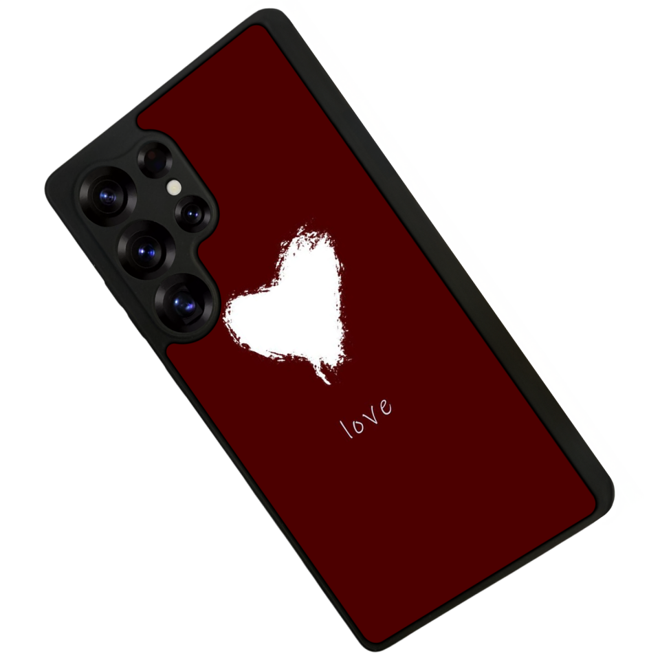 Samsung Galaxy S25 Ultra Uyumlu Kalp Love Tasarımlı Glossy Premium Kılıf