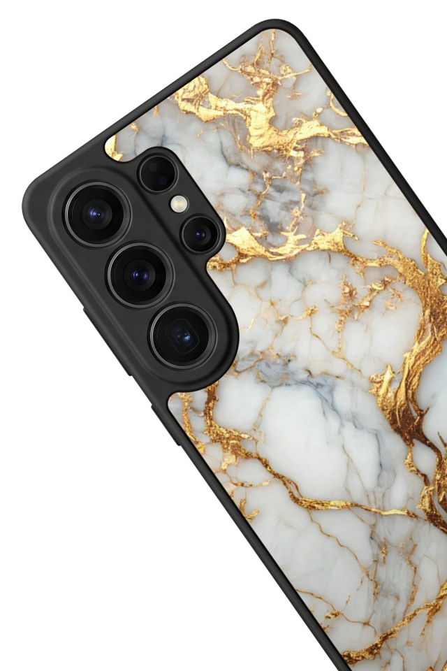 Samsung Galaxy S26 Ultra Uyumlu Mermer Marble Tasarımlı Glossy Premium Kılıf