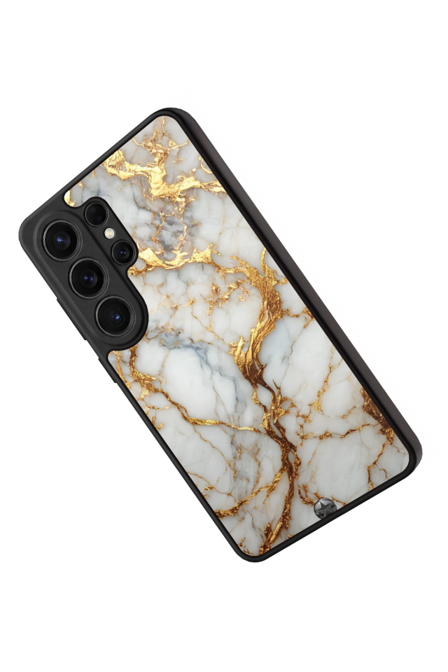 Samsung Galaxy S26 Ultra Uyumlu Mermer Marble Tasarımlı Glossy Premium Kılıf
