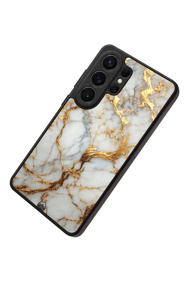 Samsung Galaxy S26 Ultra Uyumlu Mermer Marble Tasarımlı Glossy Premium Kılıf