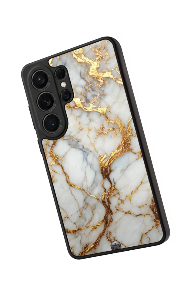 Samsung Galaxy S26 Ultra Uyumlu Mermer Marble Tasarımlı Glossy Premium Kılıf