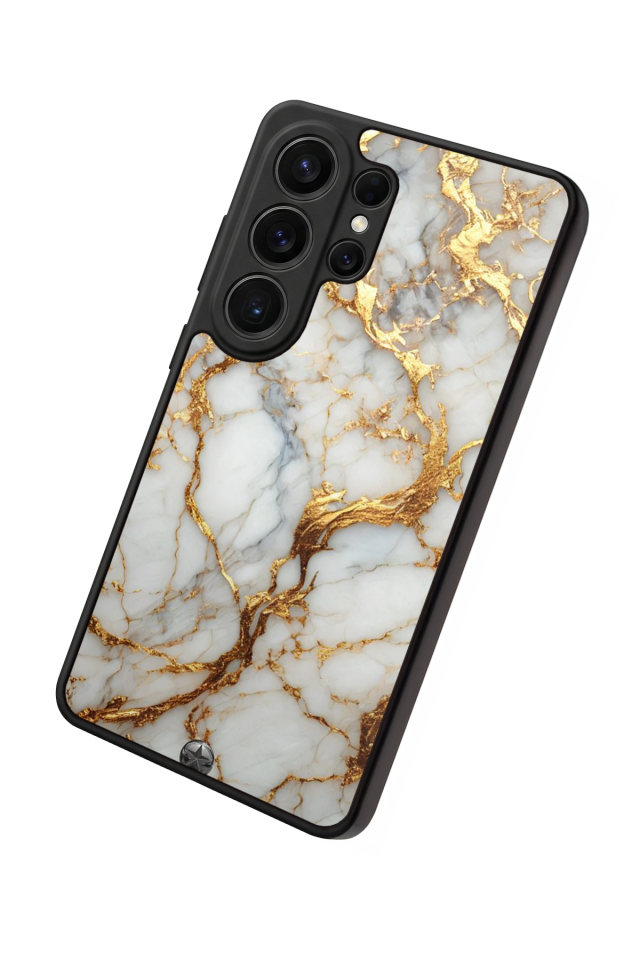 Samsung Galaxy S26 Ultra Uyumlu Mermer Marble Tasarımlı Glossy Premium Kılıf